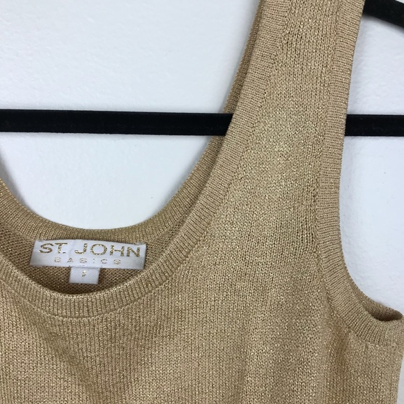 St. John Gold Shimmer Tank - Picture 3 of 4